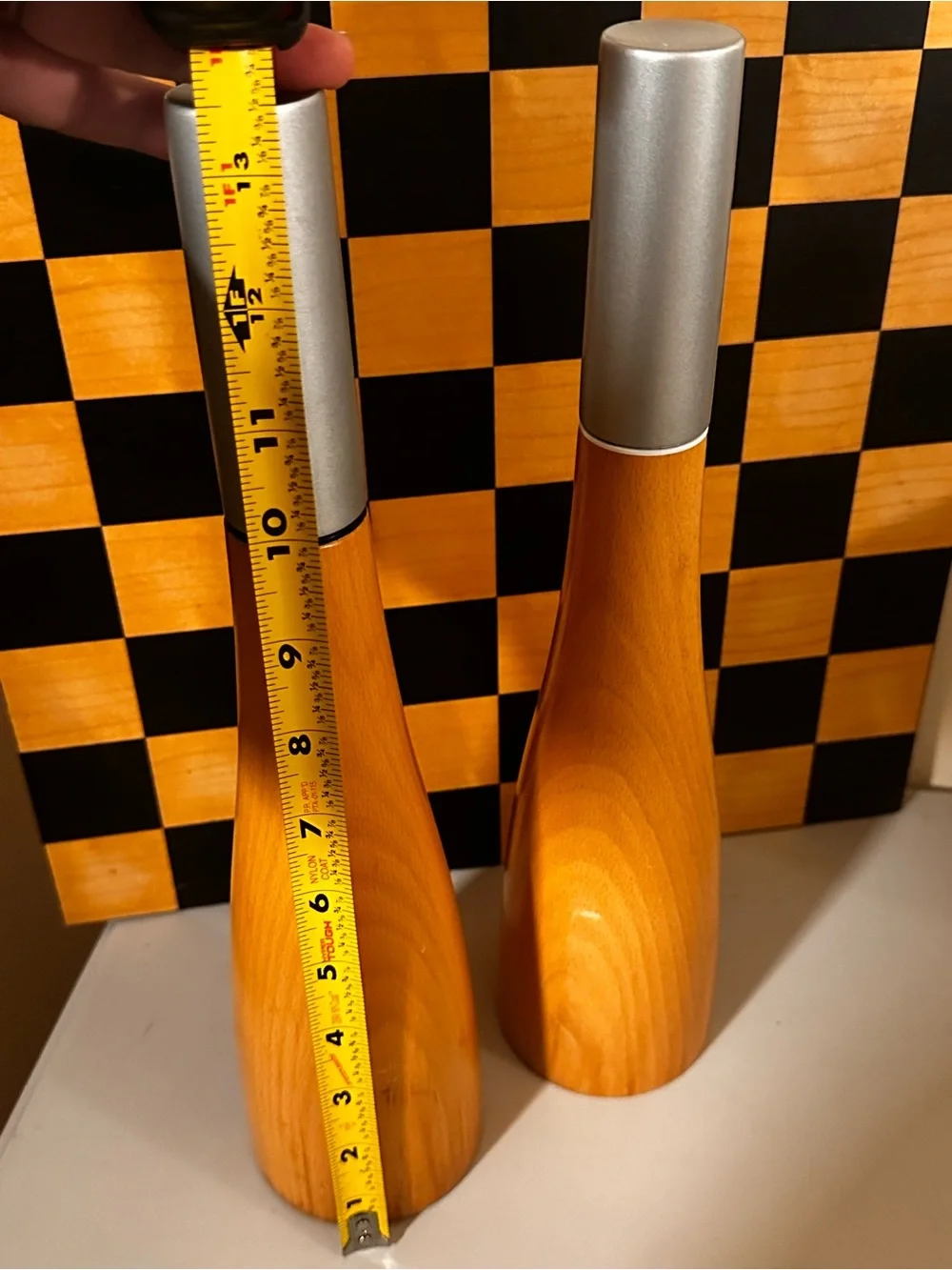 *Vintage* Bodum Nissen Salt Pepper Grinders Mills Wood Aluminum